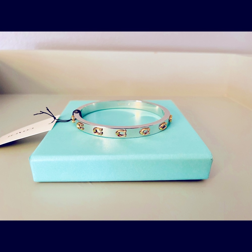 Coach Signature “C” pegged logo bangle